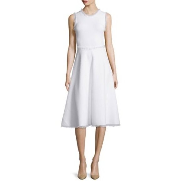 A.L.C. Dresses & Skirts - A.L.C Theresa Fringe A-Line Midi white Dress Size M